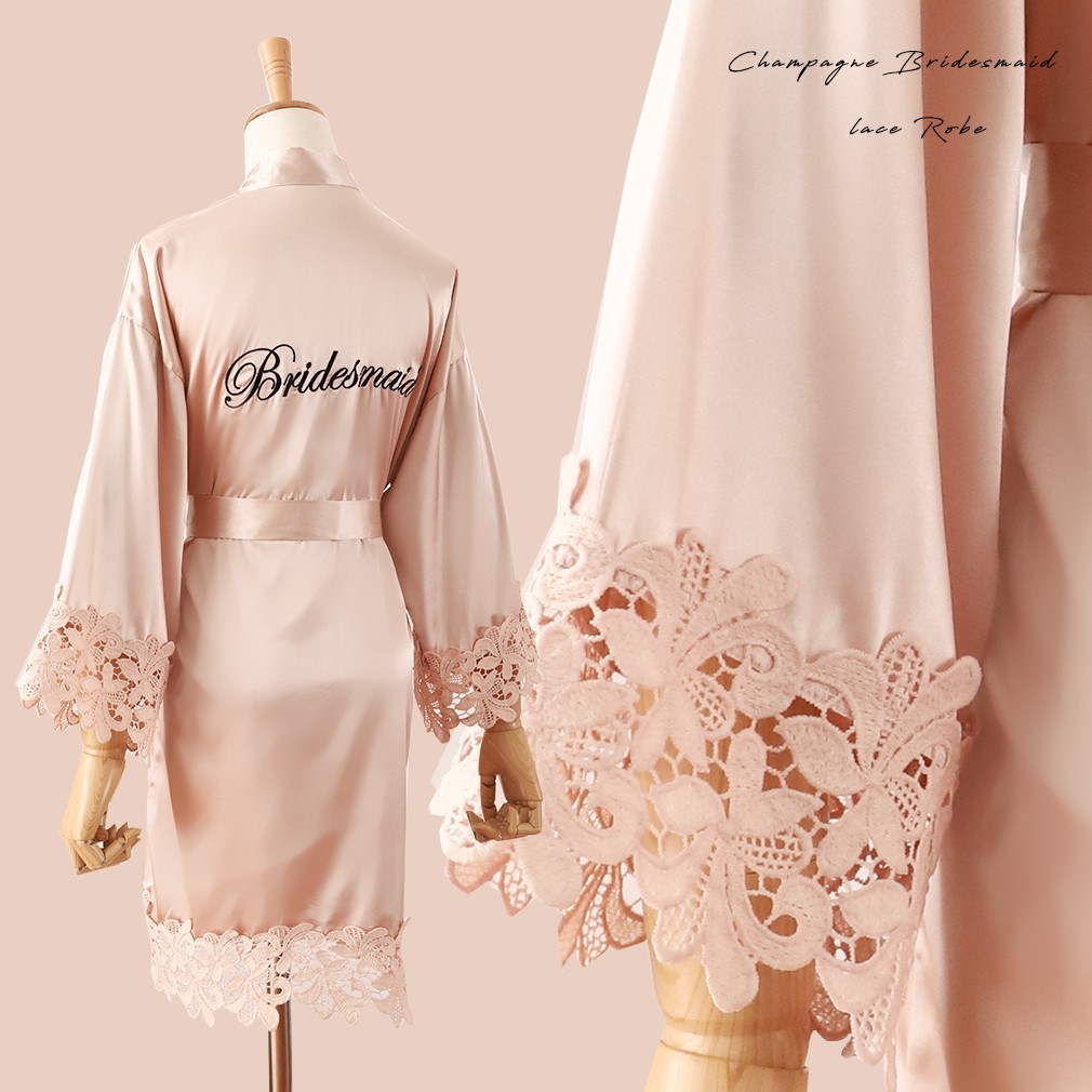 Women'S Formal Wear Wedding - Summer Lace Sleepwear Bride&Bridemaid Wedding Robe