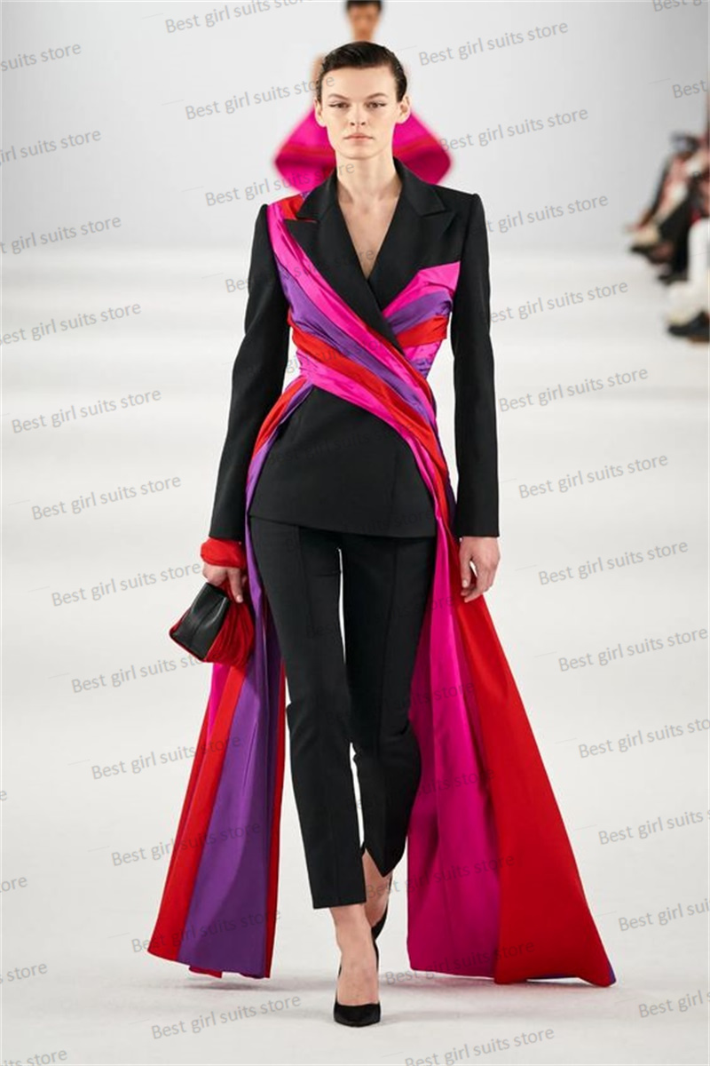 Women'S Formal Wear Wedding - Catwalk Women Suit Set Blazer+Pants 2