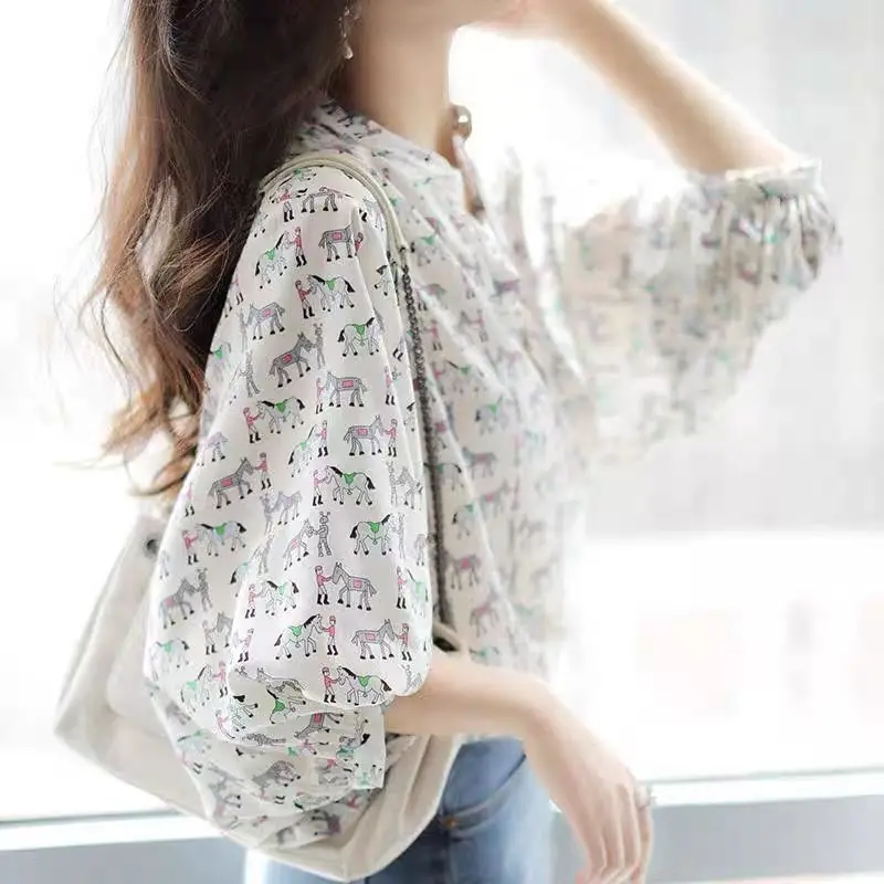 Summer Half Sleeve Female Tops - Women Formal Wear White Shirt ulasan dan harga