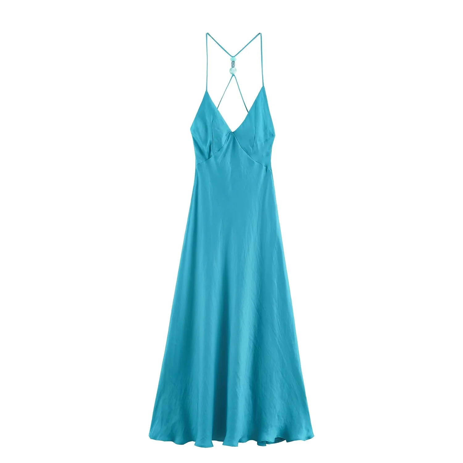 BSAY 2026 Women Fashion Satin  - Shift Dress Sleeveless ulasan dan harga