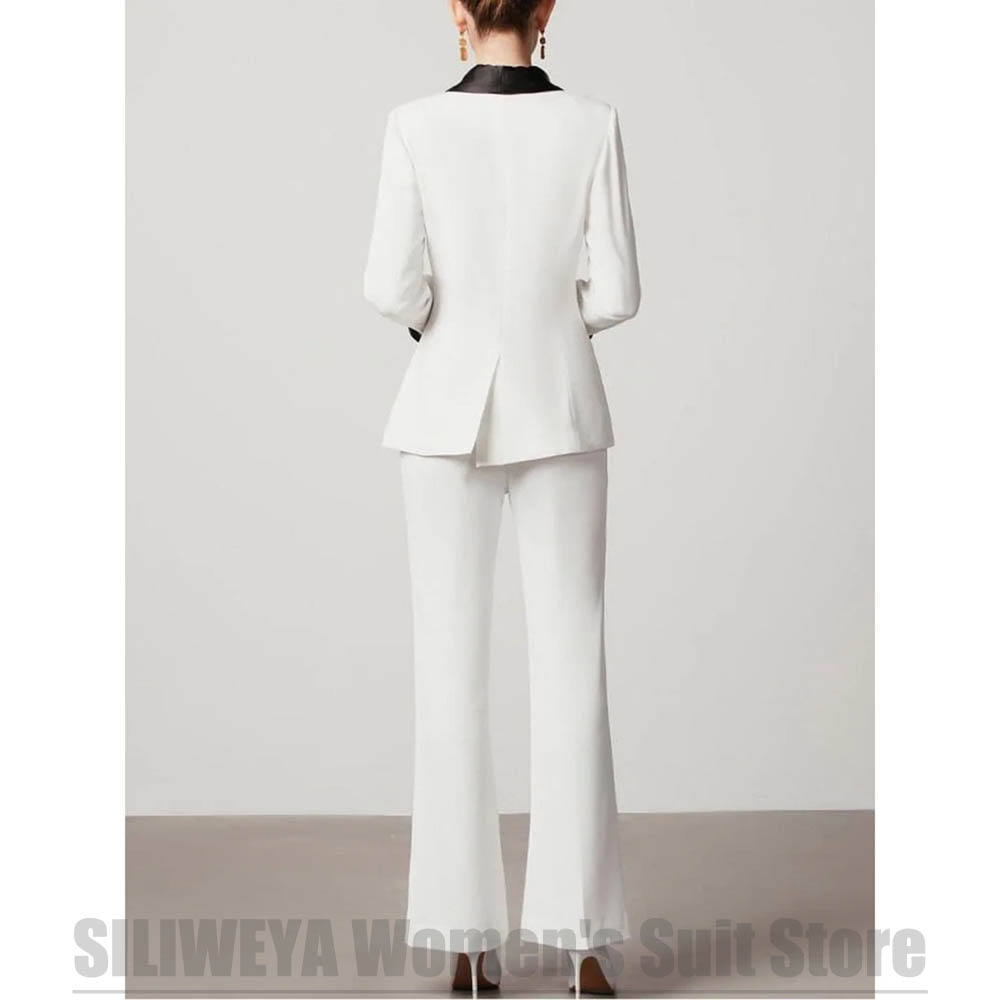 White Women's Double Breasted  - Women Formal Wear White Shirt ulasan dan harga