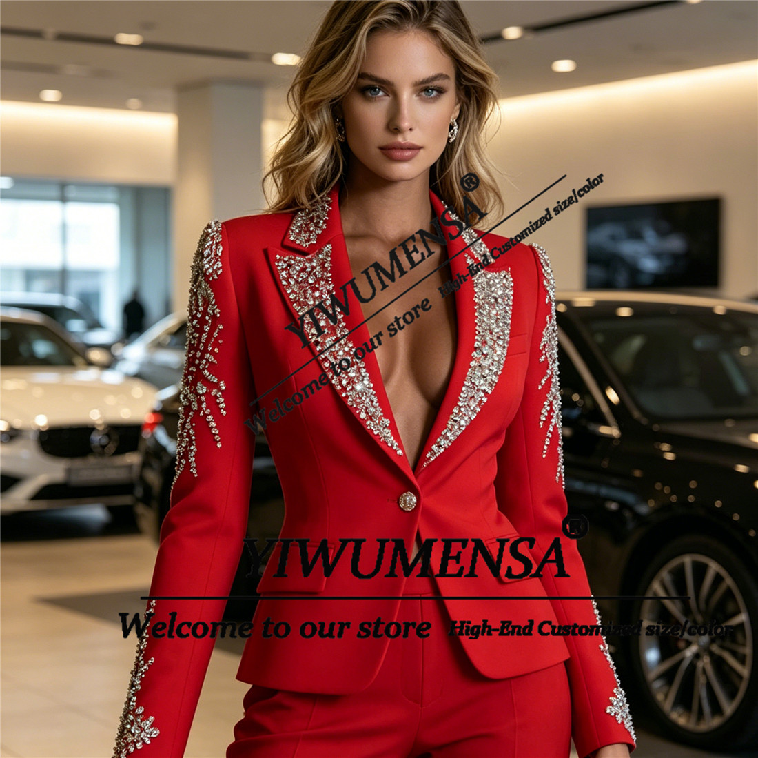 Luxury Women Suits 2 Pieces Se - Women'S Formal Wear Pants Suit ulasan dan harga