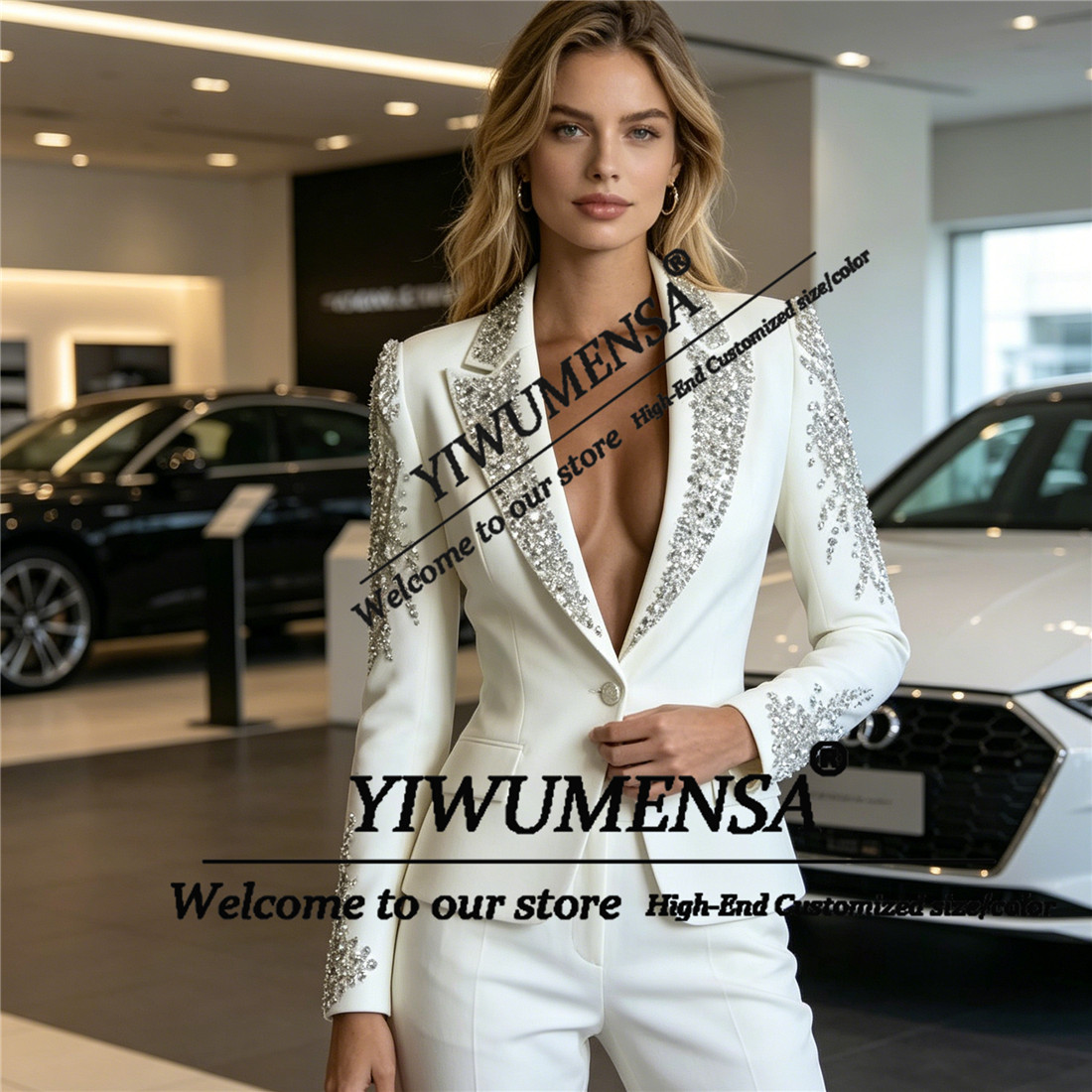 Luxury Women Suits 2 Pieces Se - Women'S Formal Wear Pants Suit ulasan dan harga