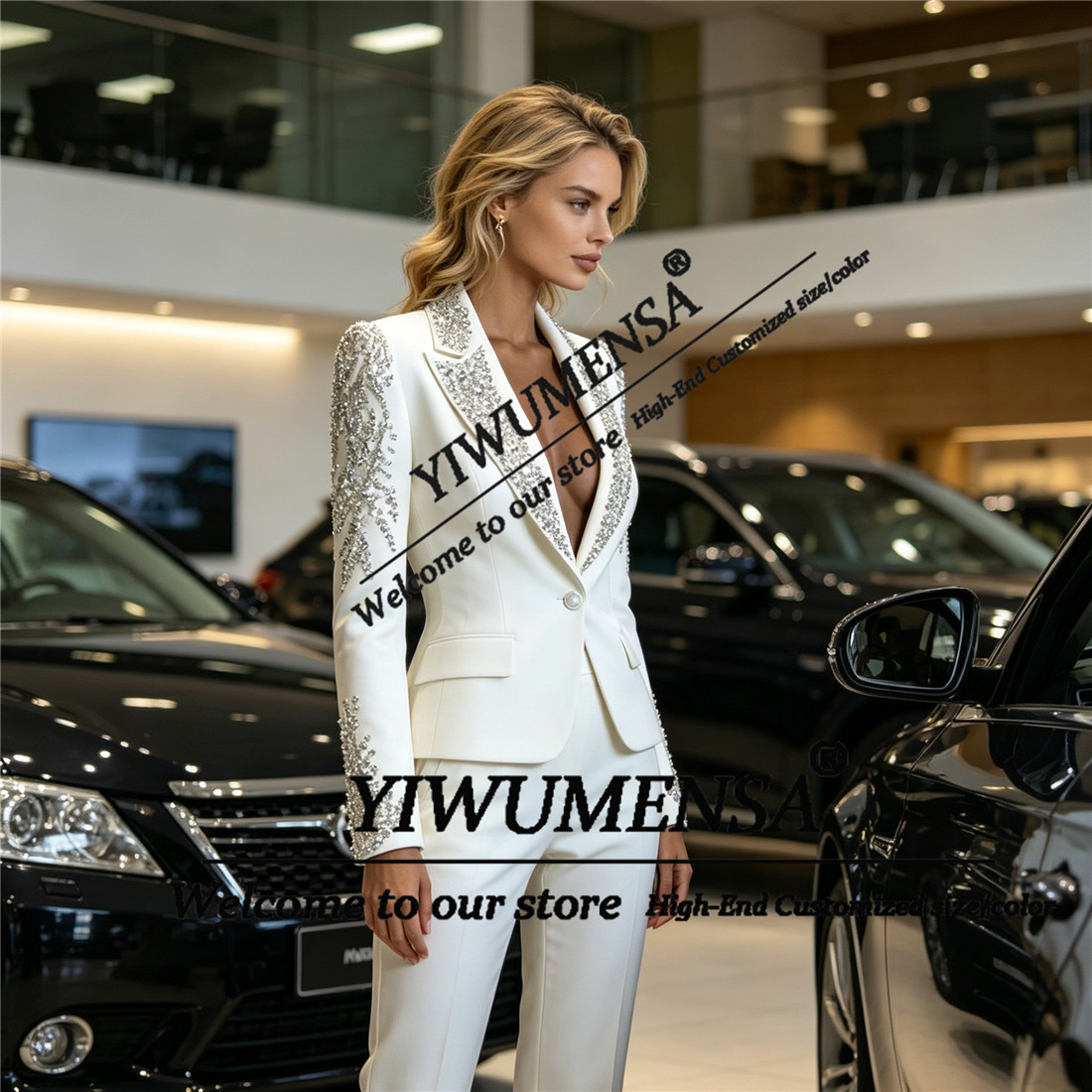 Luxury Women Suits 2 Pieces Se - Women'S Formal Wear Pants Suit ulasan dan harga