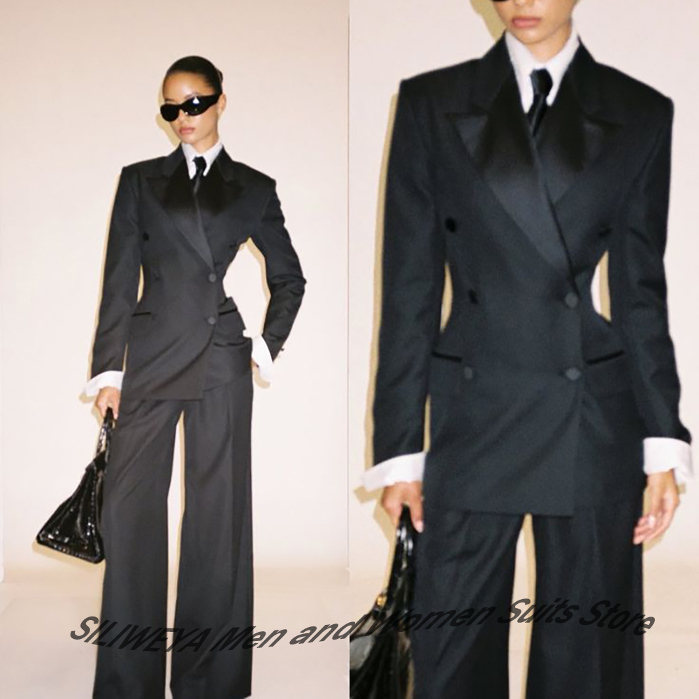 Professional Women's Black Dou - Women'S Formal Wear Pants Suit ulasan dan harga