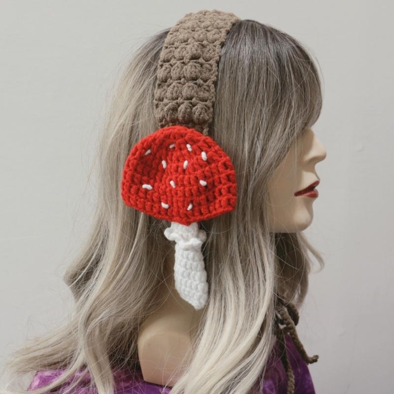 Knitted Mushroom Design Hairba - Formal Wear Hairstyles For Women ulasan dan harga