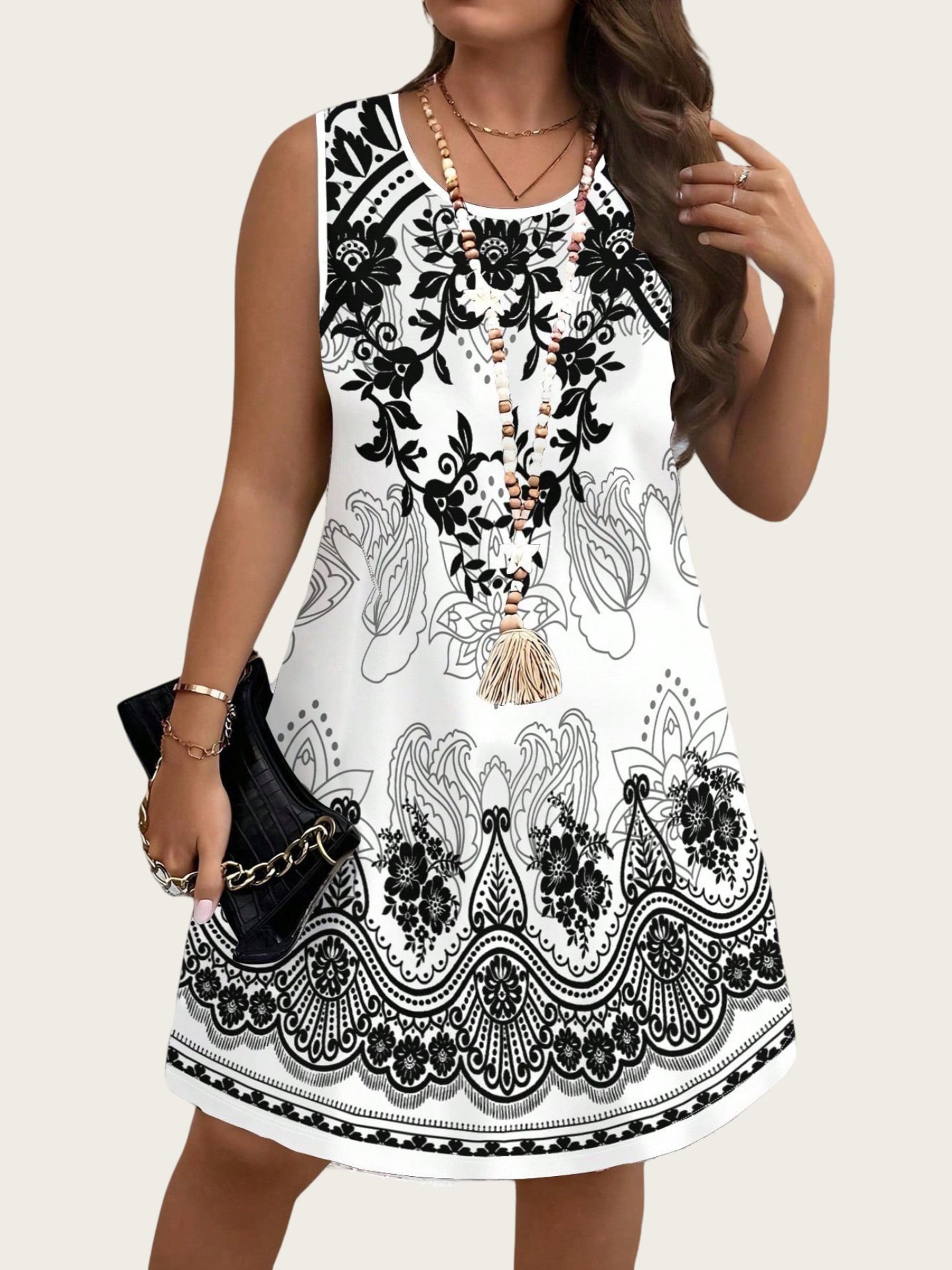 Ethnic Style Vintage Dresses 2 - Shift Dress Sleeveless ulasan dan harga