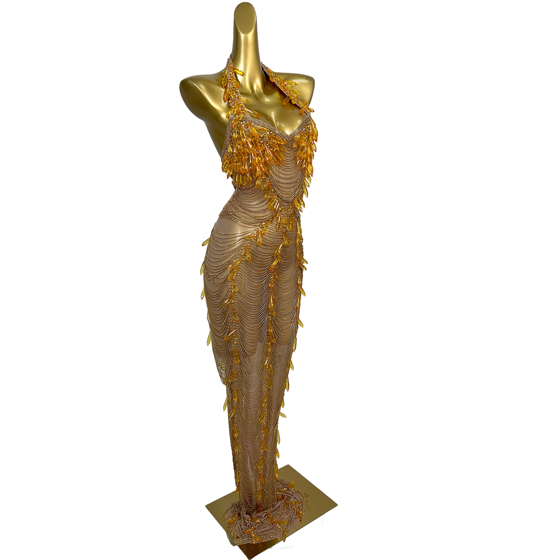 Gold Backless Diamond Tassel E - Women Formal Wear For Plus Size ulasan dan harga