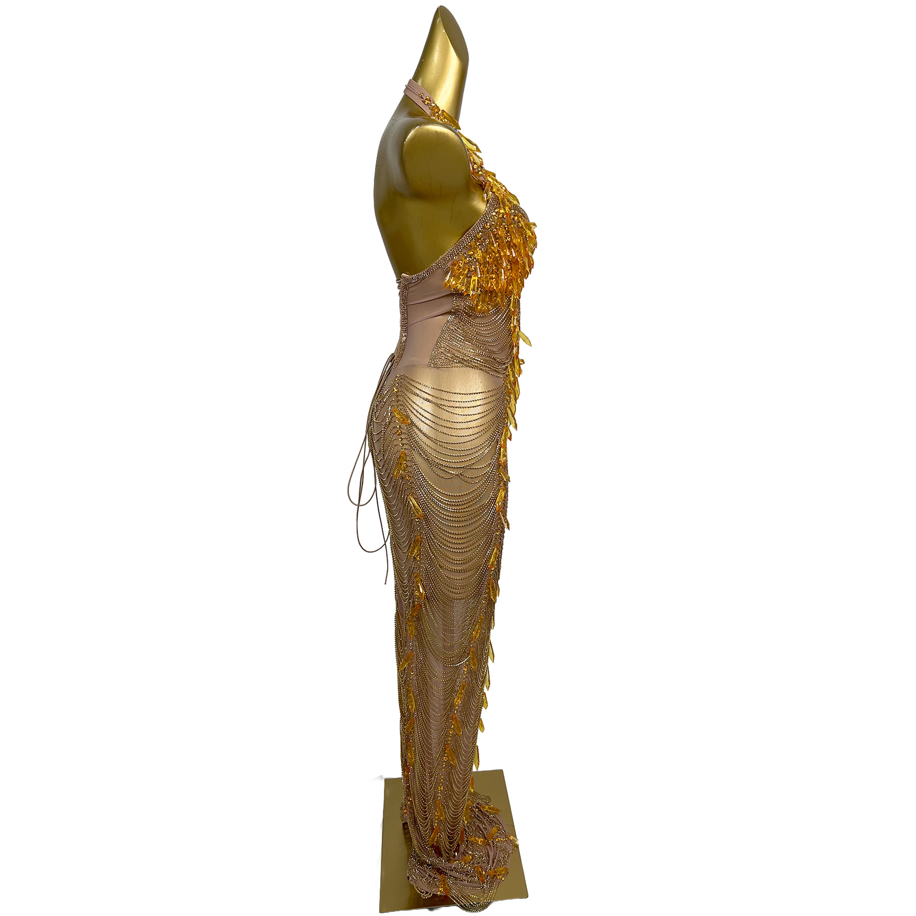 Gold Backless Diamond Tassel E - Women Formal Wear For Plus Size ulasan dan harga