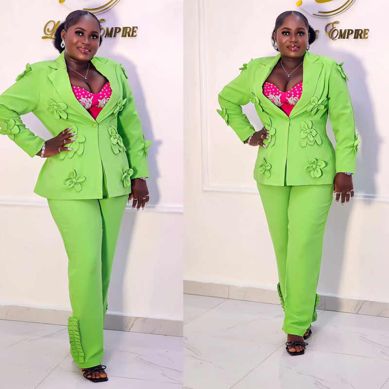 Plus Size Green Women Blazer S - Women Formal Wear For Plus Size ulasan dan harga