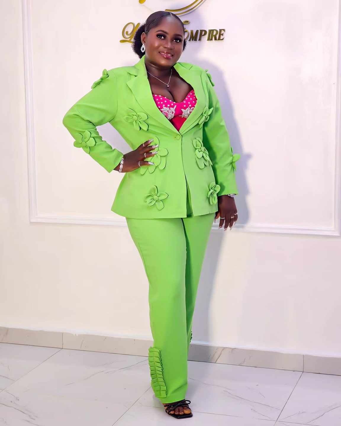Plus Size Green Women Blazer S - Women Formal Wear For Plus Size ulasan dan harga