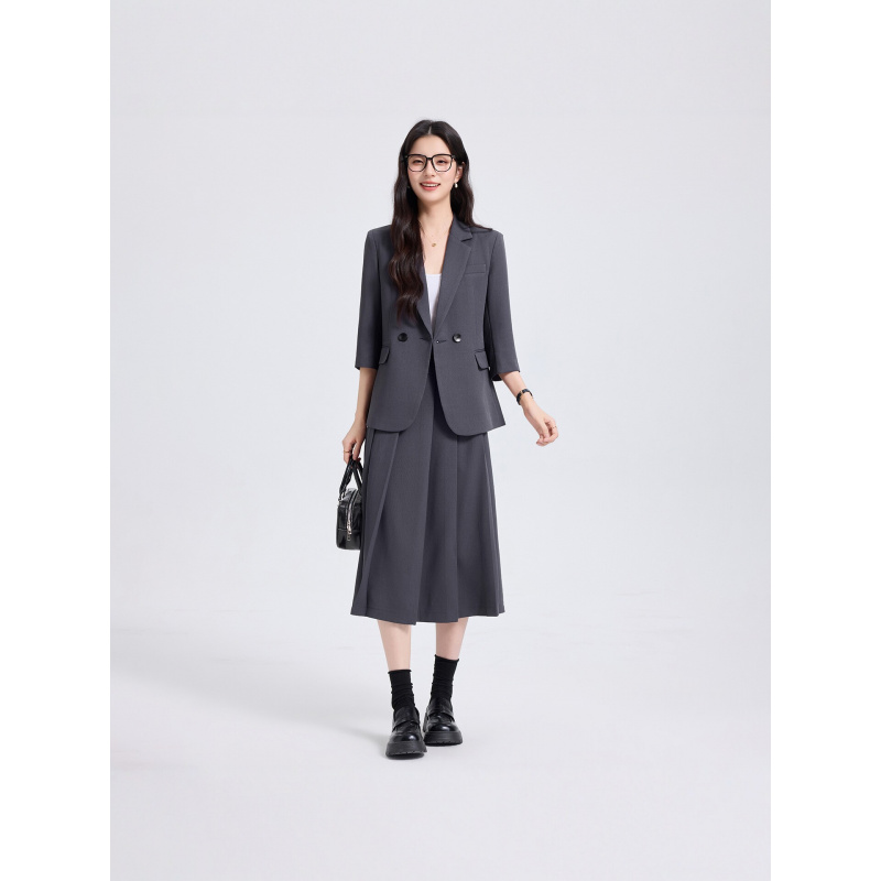 Navy Blue Women's Suit Set for - Women'S Formal Wear Pants Suit ulasan dan harga