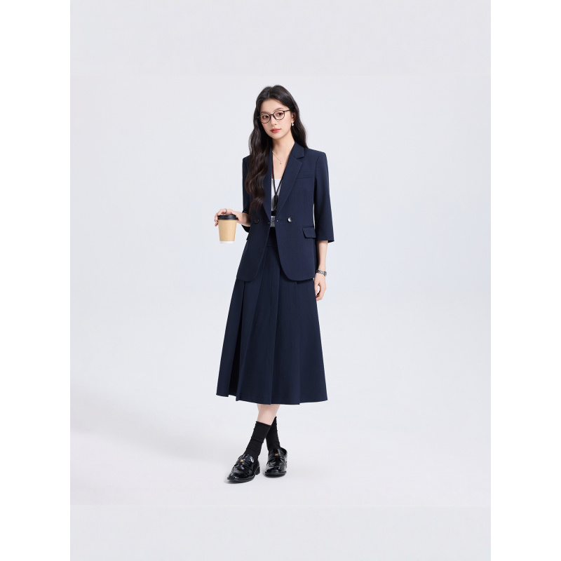 Navy Blue Women's Suit Set for - Women'S Formal Wear Pants Suit ulasan dan harga