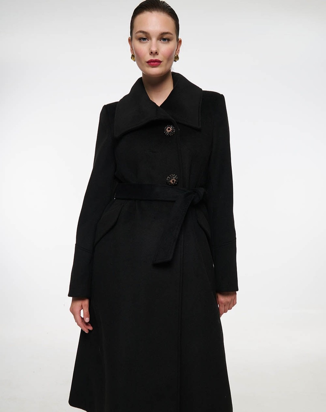 Vintage Black Stand Collar Wom - Women Formal Wear For Plus Size ulasan dan harga