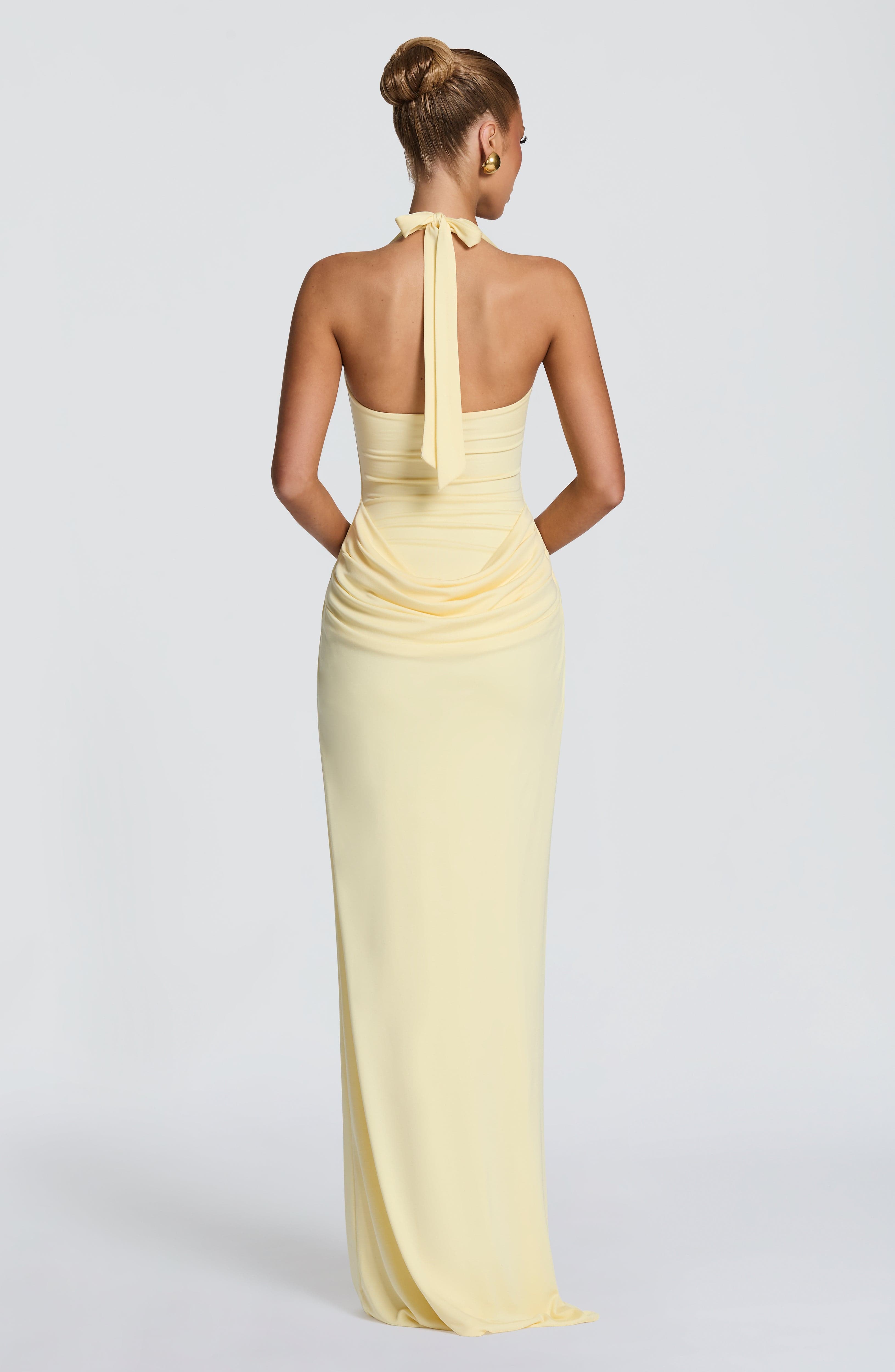 Halter Square Neck Maxi Dress  - Shift Dress Sleeveless ulasan dan harga
