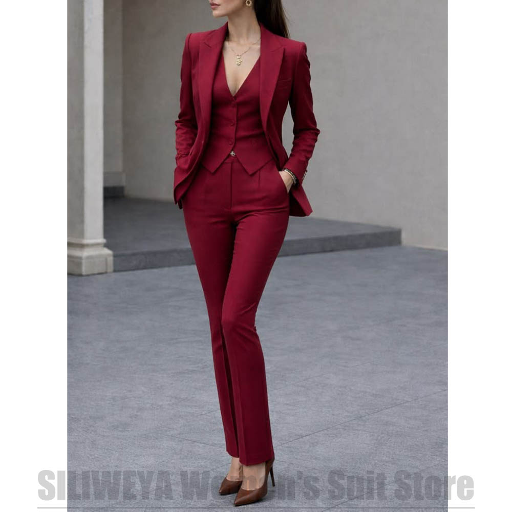 Women 3 Piece Suit Set Blazer  - Women'S Formal Wear Wedding ulasan dan harga