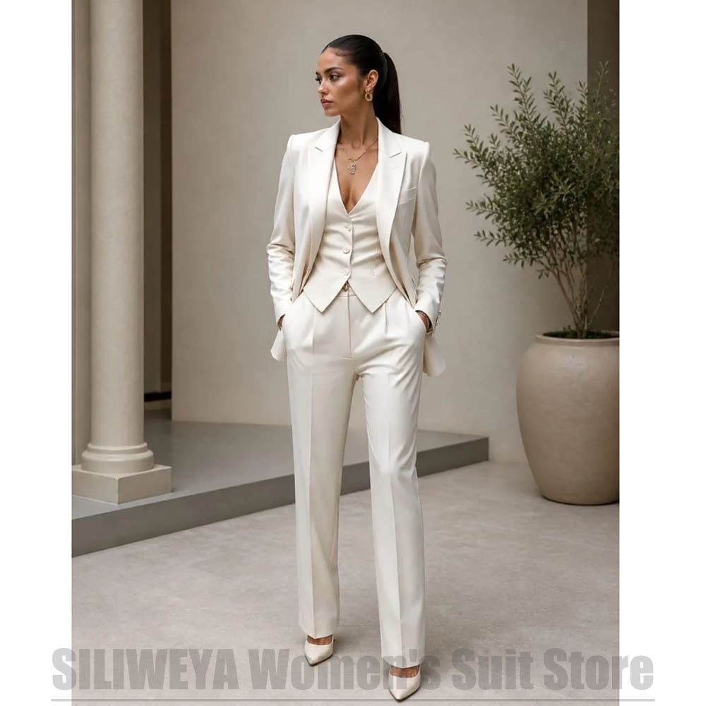 Women 3 Piece Suit Set Blazer  - Women'S Formal Wear Wedding ulasan dan harga
