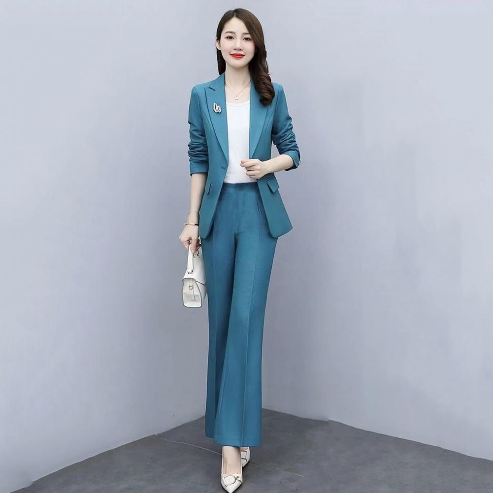 2 Pcs/Set Lady Formal Coat Pan - Women'S Formal Wear Pants Suit ulasan dan harga
