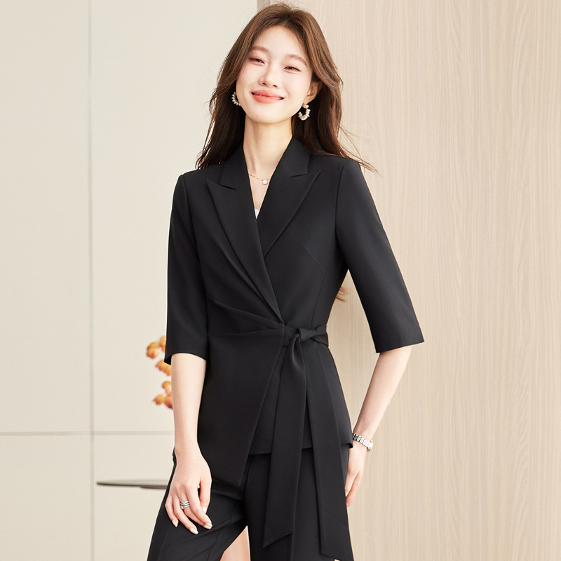 White lace-up suit for women20 - Women Formal Wear White Shirt ulasan dan harga