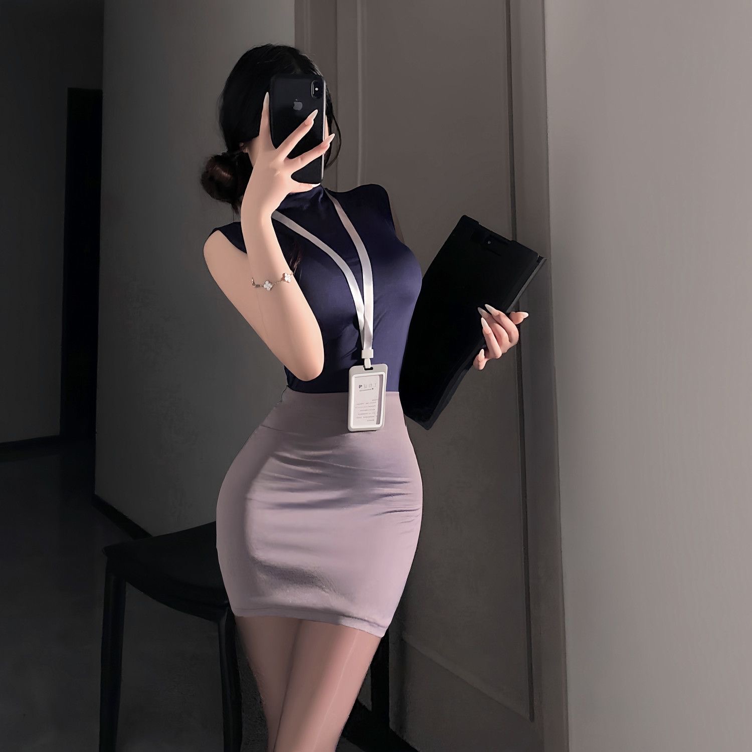 Sweet Skirts Set OL Sexy Pure  - Shift Dress Sleeveless ulasan dan harga